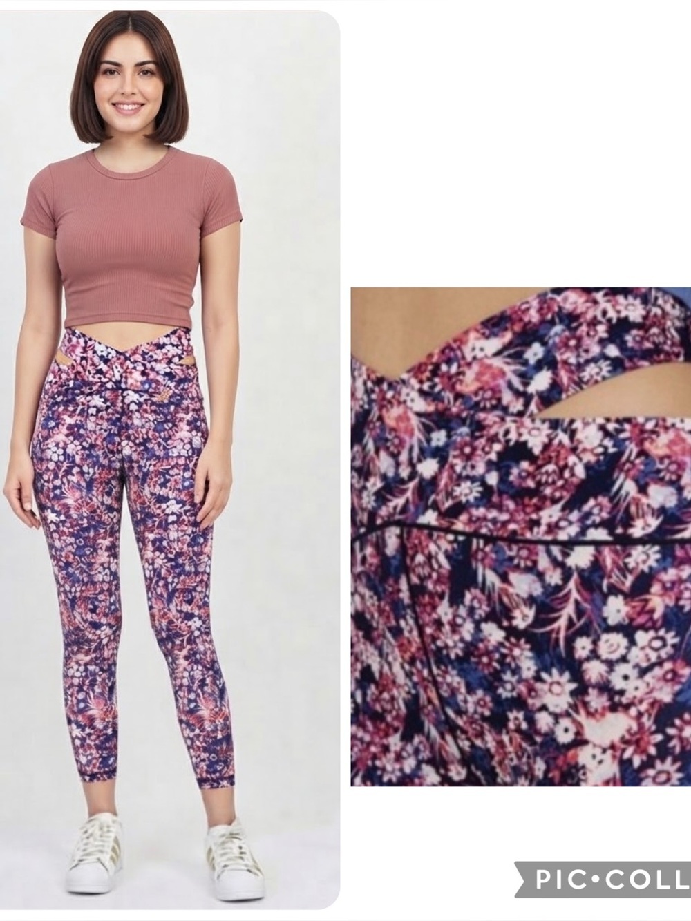 Aerie Offline Floral Real Me Cut Out 7/8 Leggings